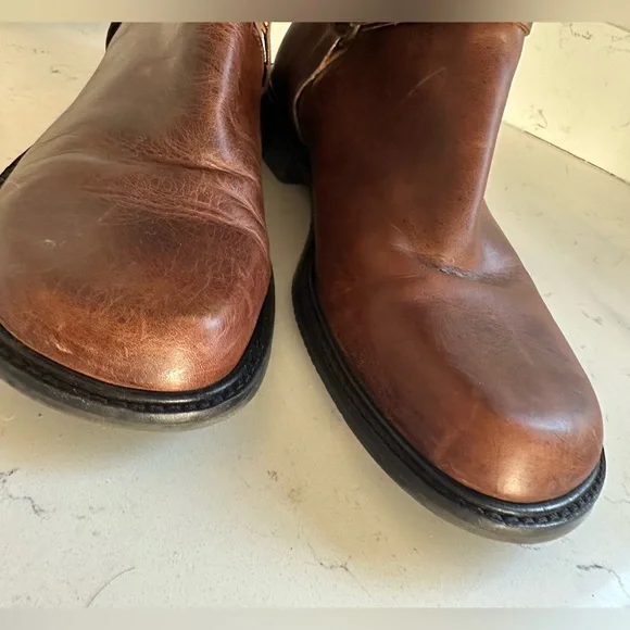 Matisse Lariat Saddle‎ Brown Leather Riding Boots with copper accents. Sz 9.5 - Picture 14 of 15